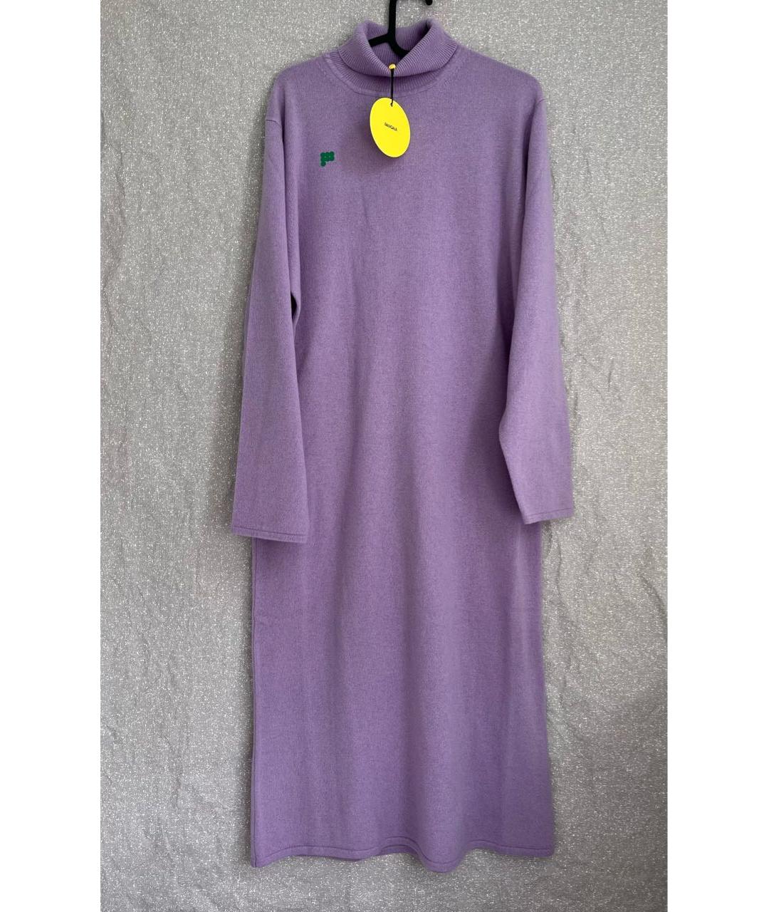 THE PANGAIA Фиолетовое кашемировое повседневное платье, фото 7