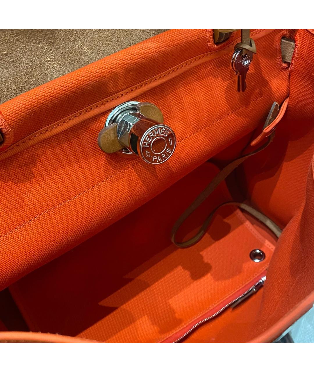 HERMES Оранжевая деним сумка через плечо, фото 7