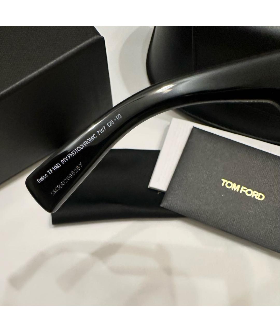 TOM FORD Черные пластиковые солнцезащитные очки, фото 8