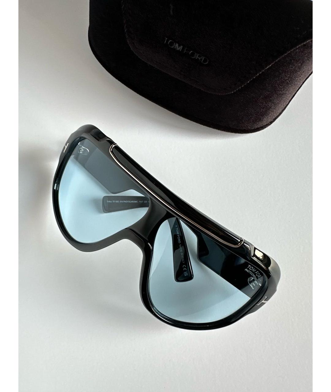 TOM FORD Черные пластиковые солнцезащитные очки, фото 4