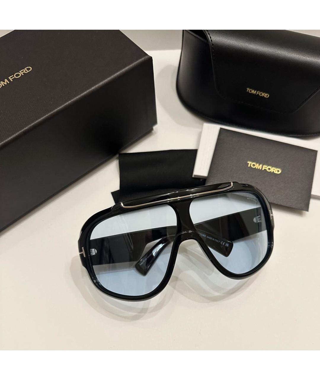 TOM FORD Черные пластиковые солнцезащитные очки, фото 6