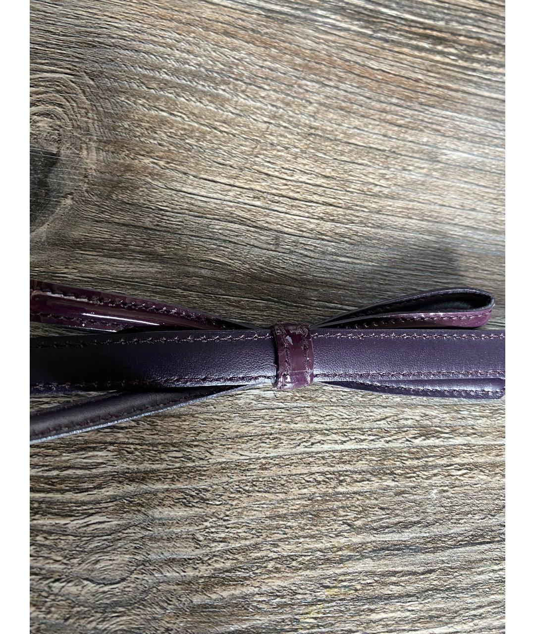 PRADA Фиолетовый ремень из лакированной кожи, фото 6