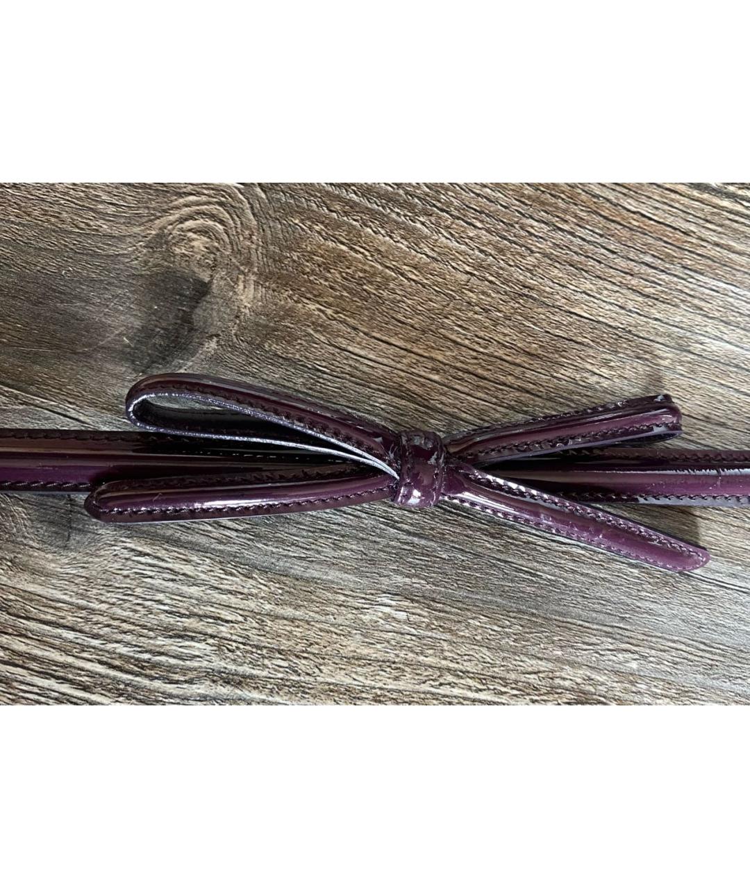 PRADA Фиолетовый ремень из лакированной кожи, фото 4