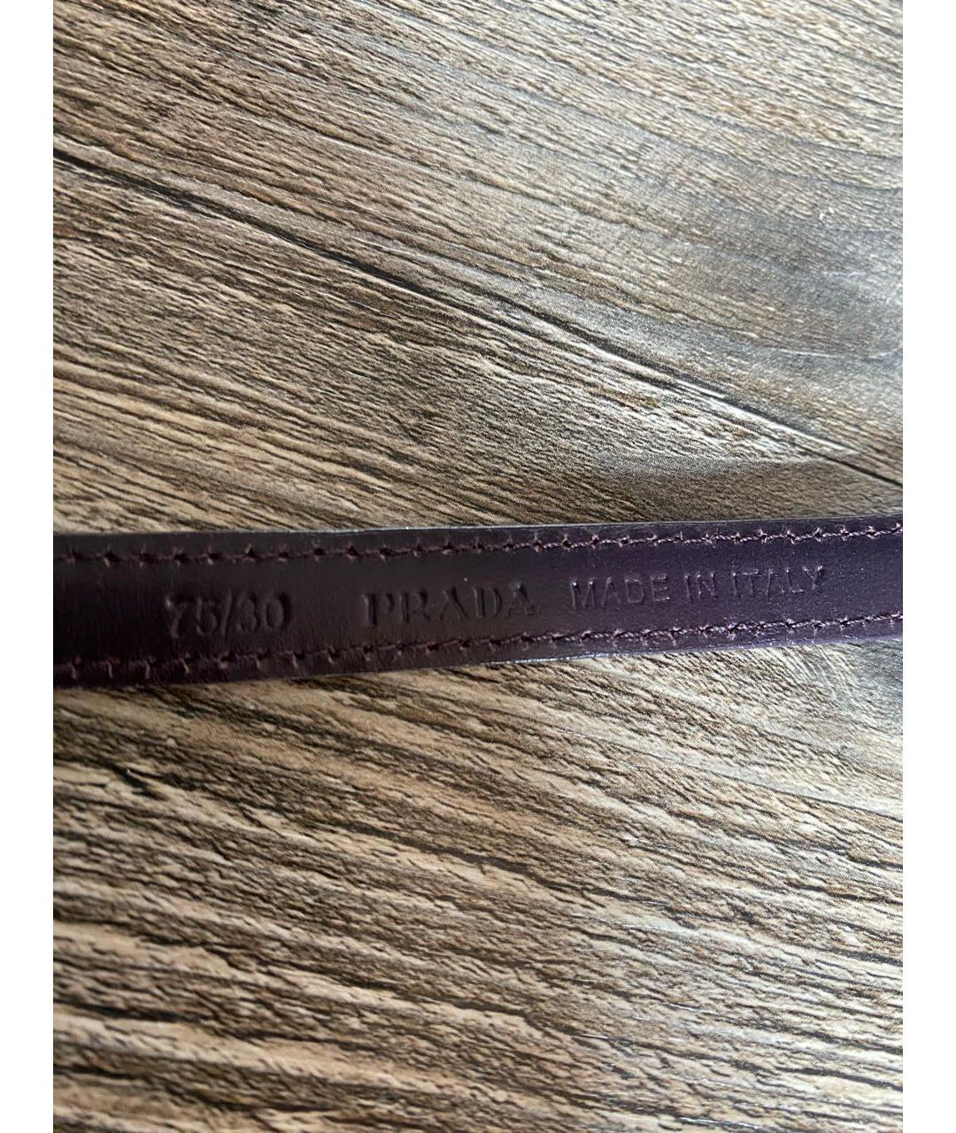 PRADA Фиолетовый ремень из лакированной кожи, фото 3