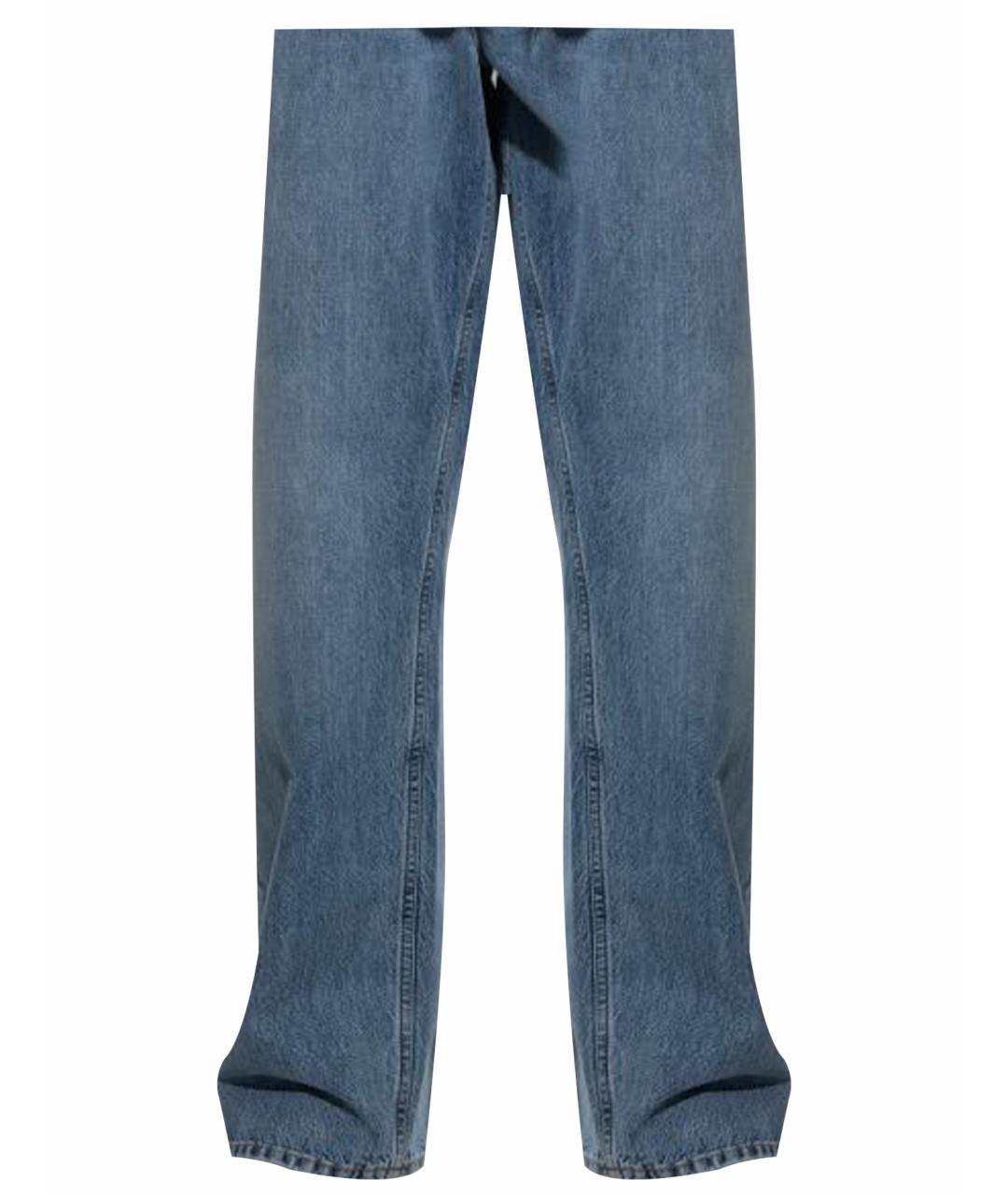 BOTTEGA VENETA Синие хлопковые прямые джинсы, фото 1