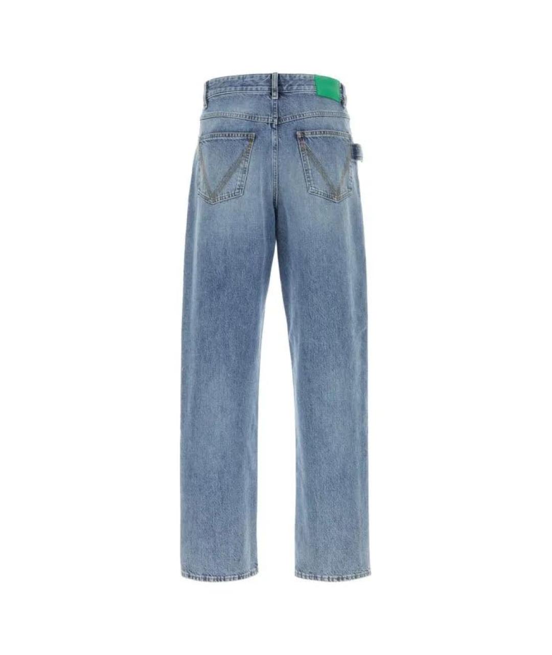 BOTTEGA VENETA Синие хлопковые прямые джинсы, фото 2