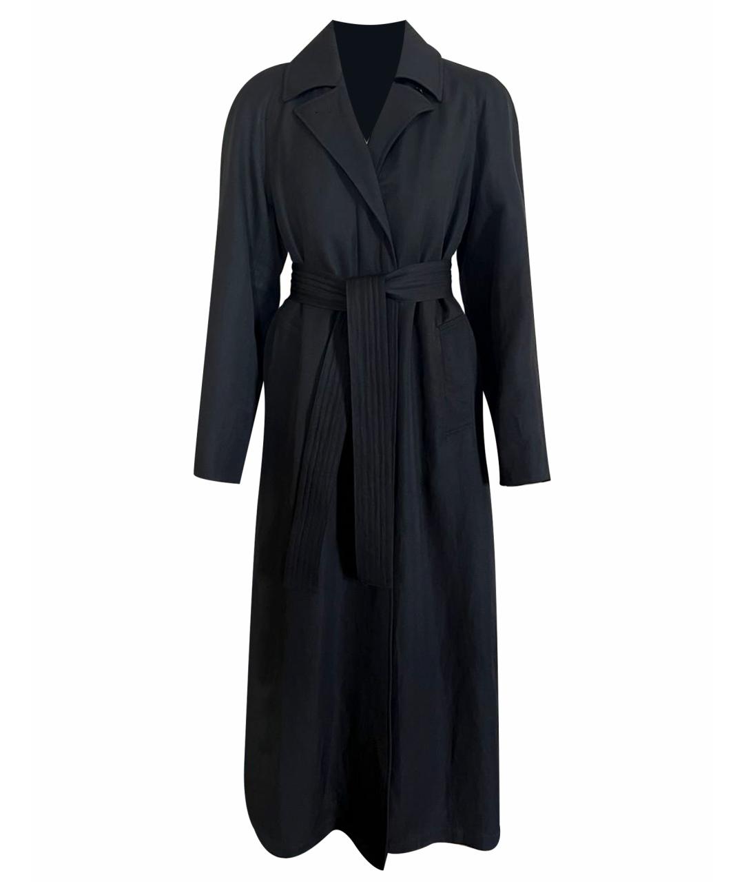 LEMAIRE Черное шерстяное пальто, фото 1