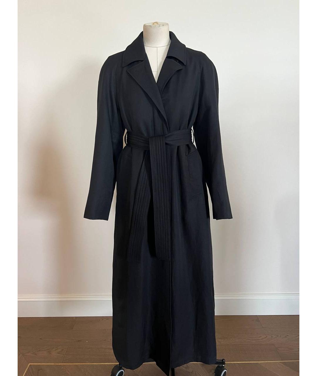 LEMAIRE Черное шерстяное пальто, фото 7