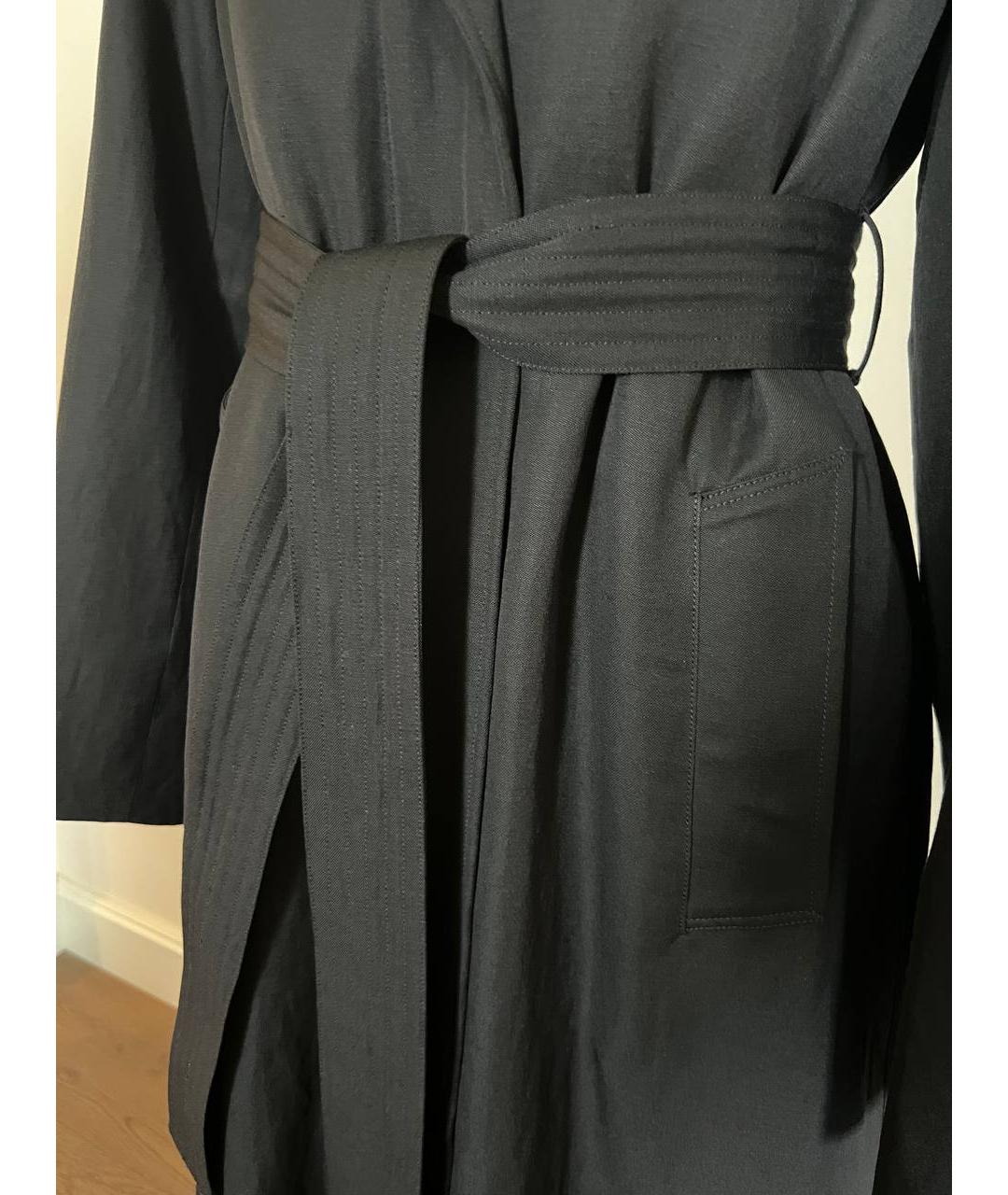 LEMAIRE Черное шерстяное пальто, фото 4