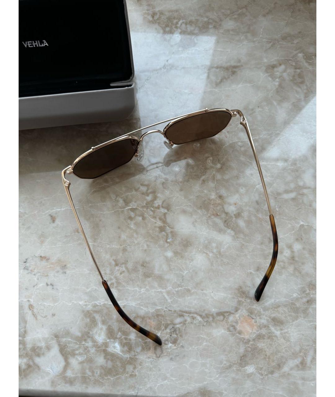 Vehla Коричневые металлические солнцезащитные очки, фото 2