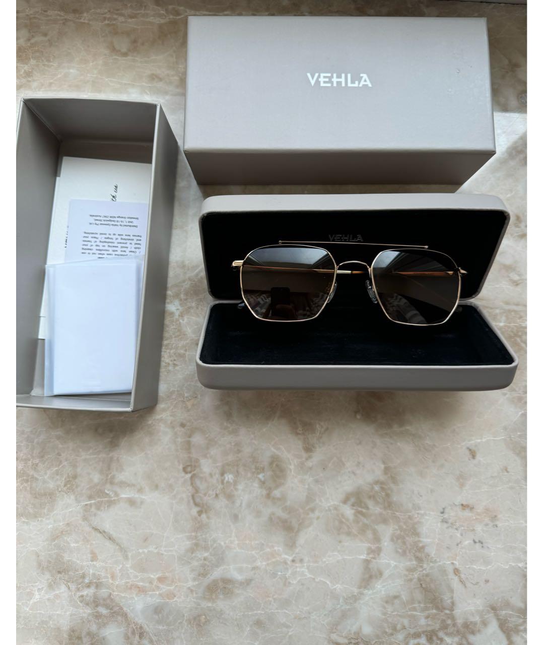 Vehla Коричневые металлические солнцезащитные очки, фото 4