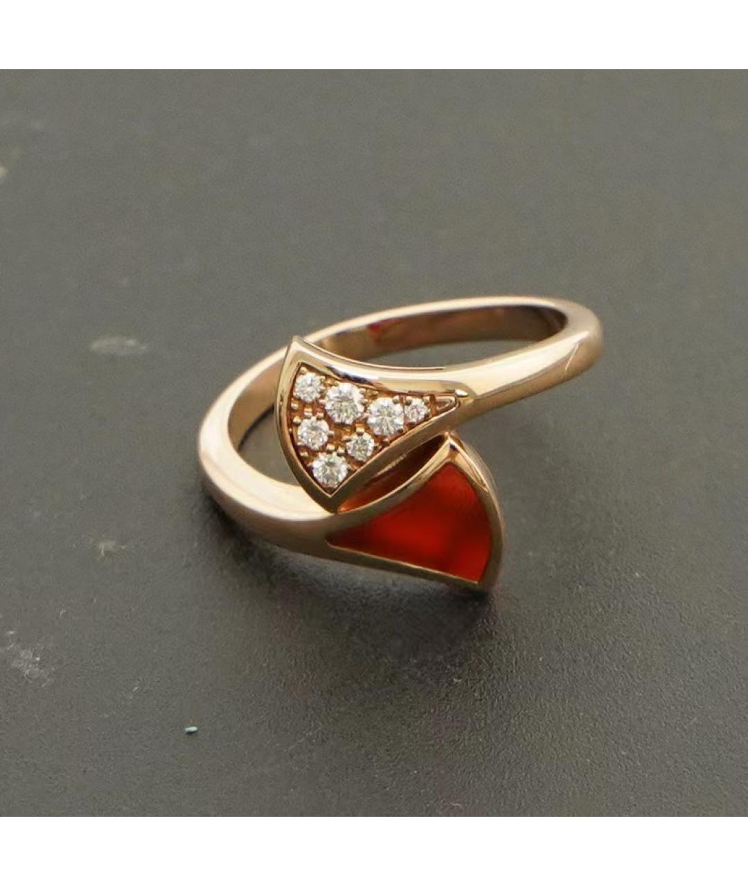 BVLGARI Красное кольцо из розового золота, фото 7