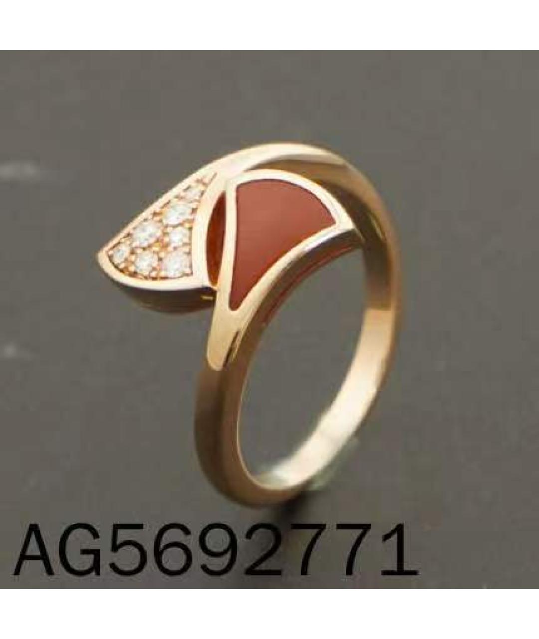 BVLGARI Красное кольцо из розового золота, фото 2