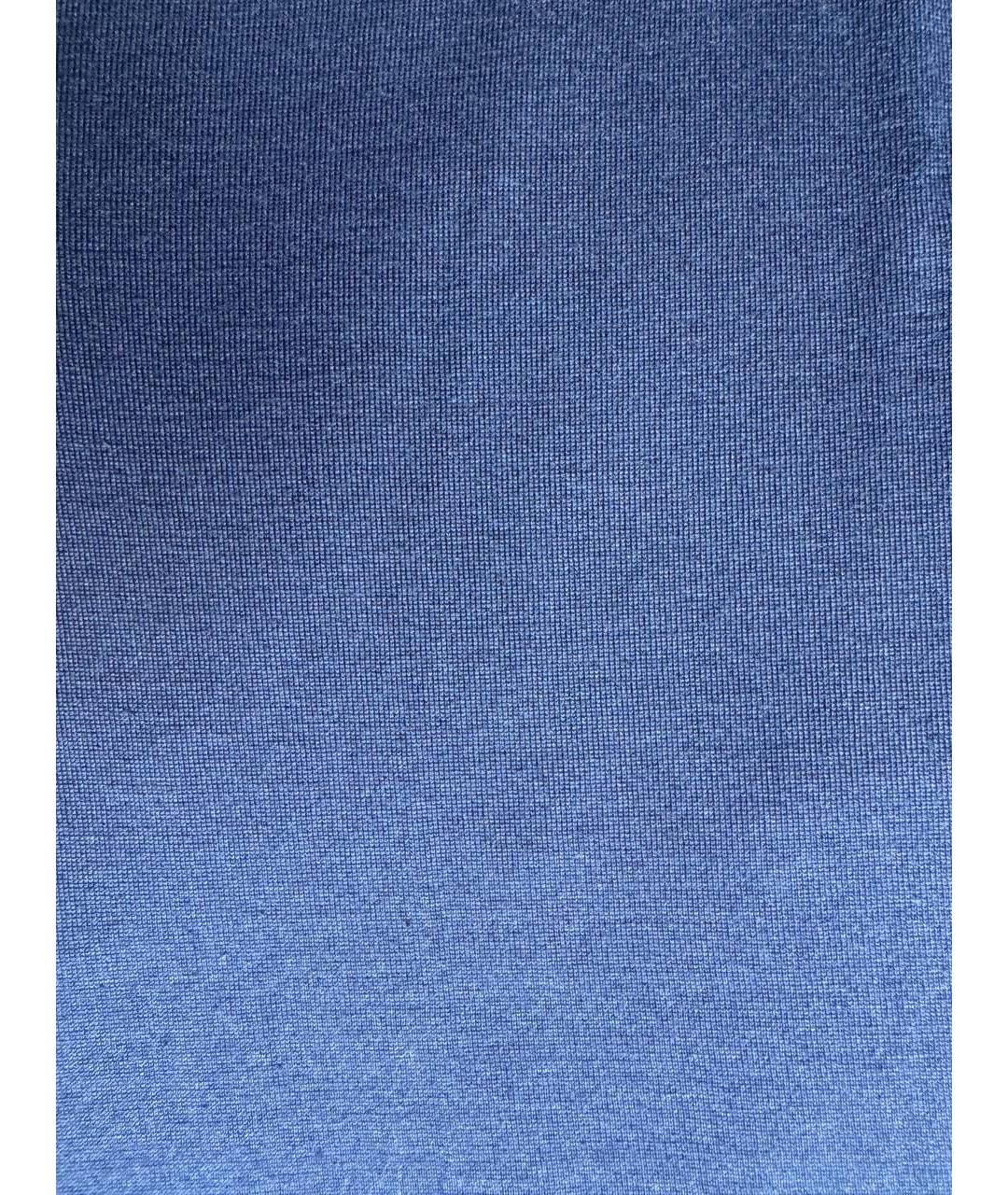 LORO PIANA Синее поло с длинным рукавом, фото 4