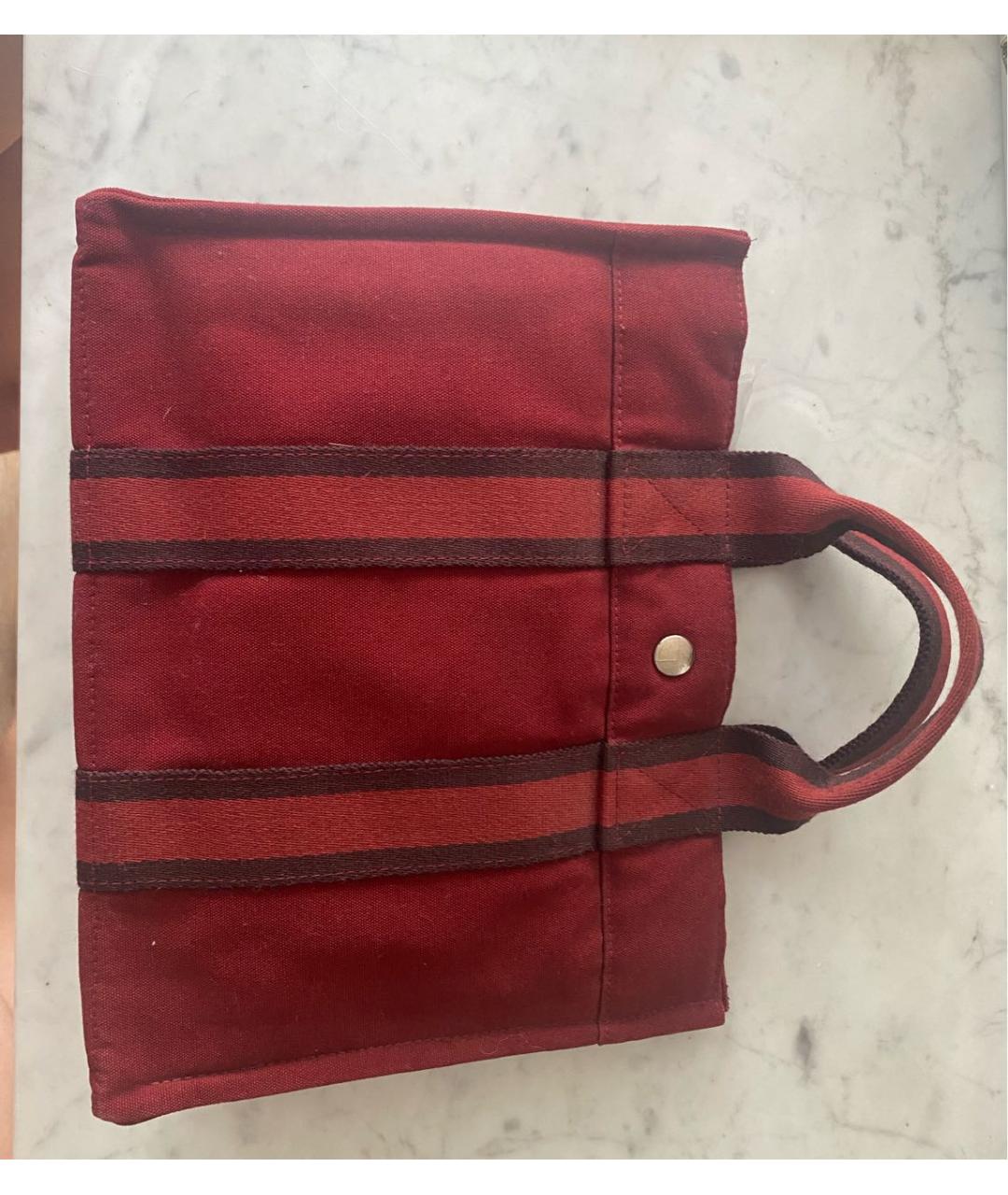 HERMES Бордовая шерстяная сумка с короткими ручками, фото 7