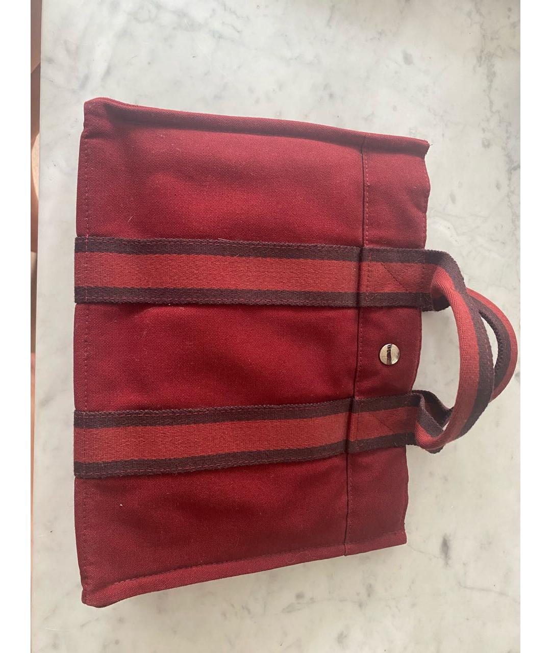 HERMES Бордовая шерстяная сумка с короткими ручками, фото 6