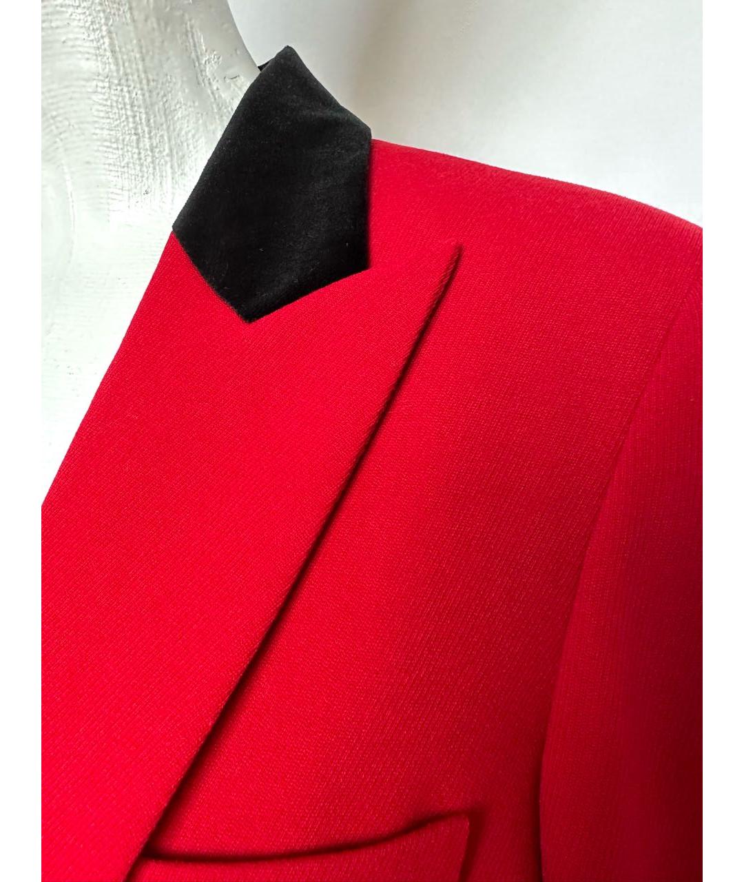 RALPH LAUREN Красный шерстяной жакет/пиджак, фото 8