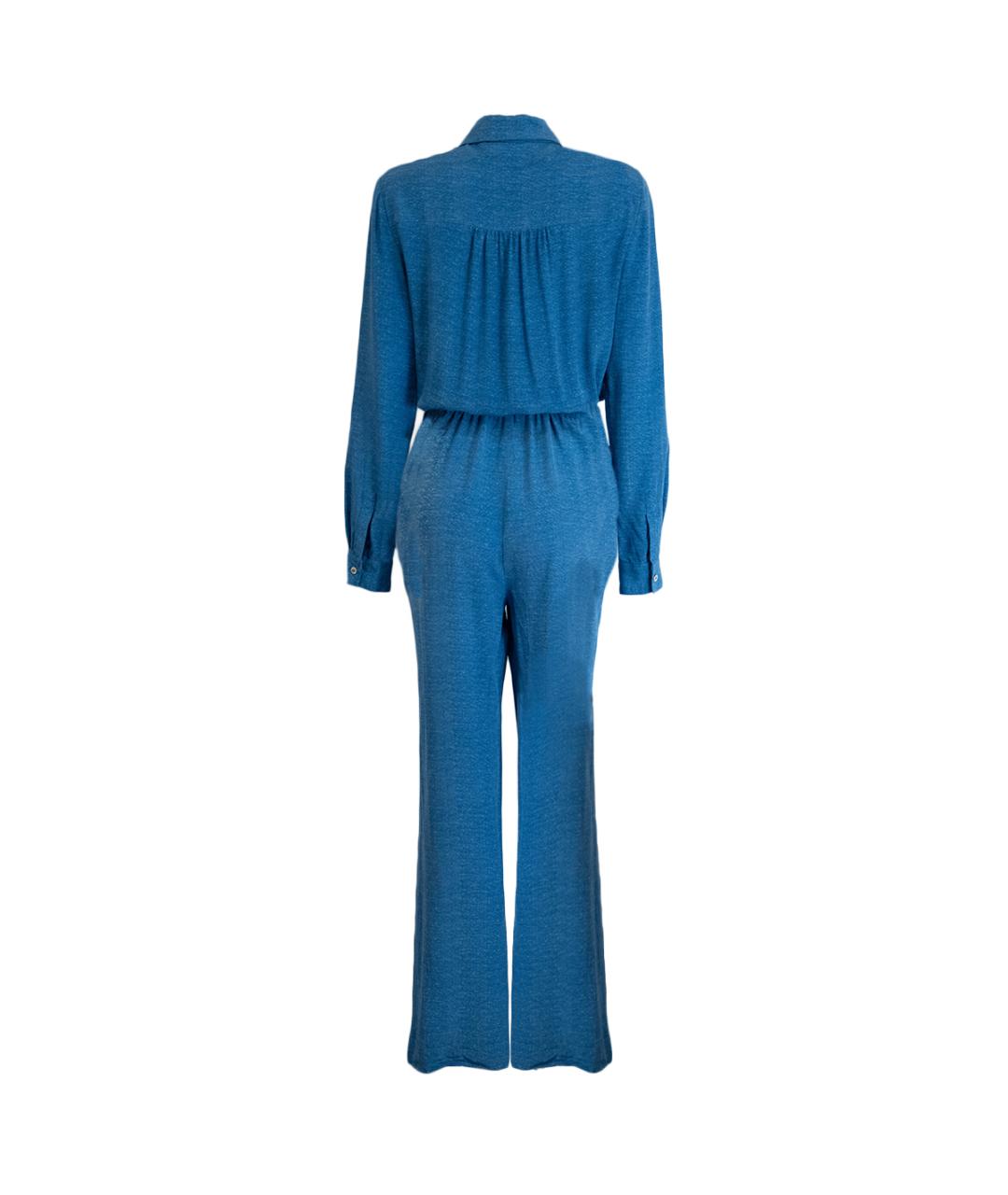 DIANE VON FURSTENBERG Голубой шелковый комбинезон, фото 2