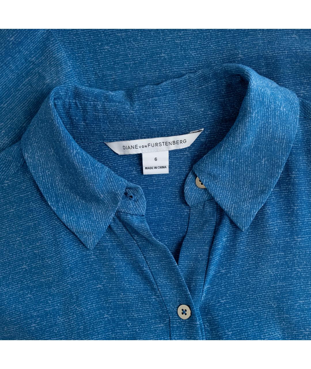 DIANE VON FURSTENBERG Голубой шелковый комбинезон, фото 3