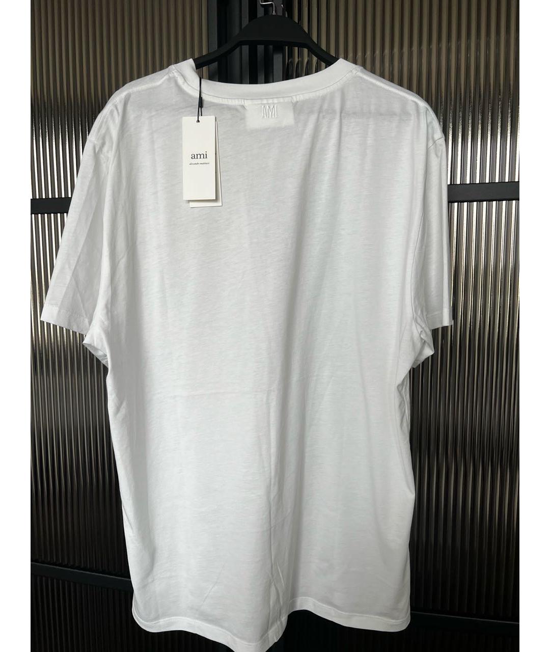 AMI Белая хлопковая футболка, фото 2