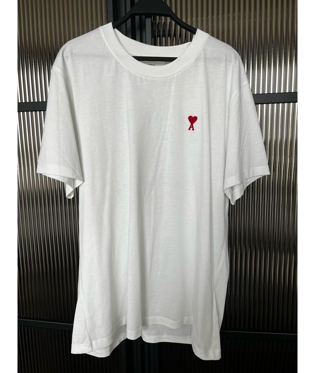 AMI Белая хлопковая футболка, фото 4