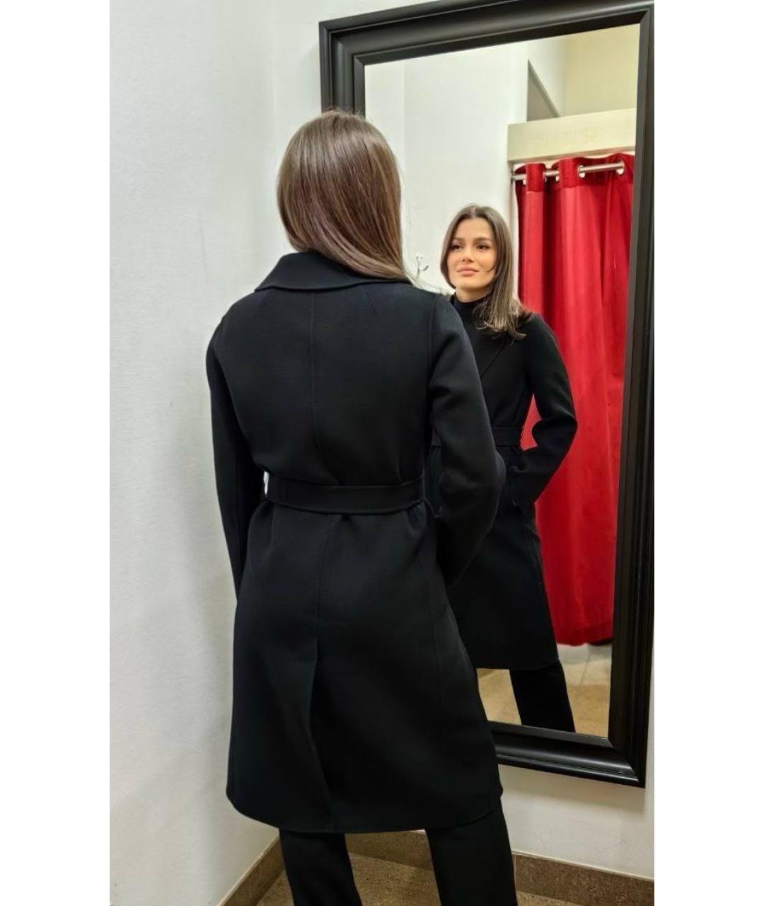'S MAX MARA Черное шерстяное пальто, фото 6
