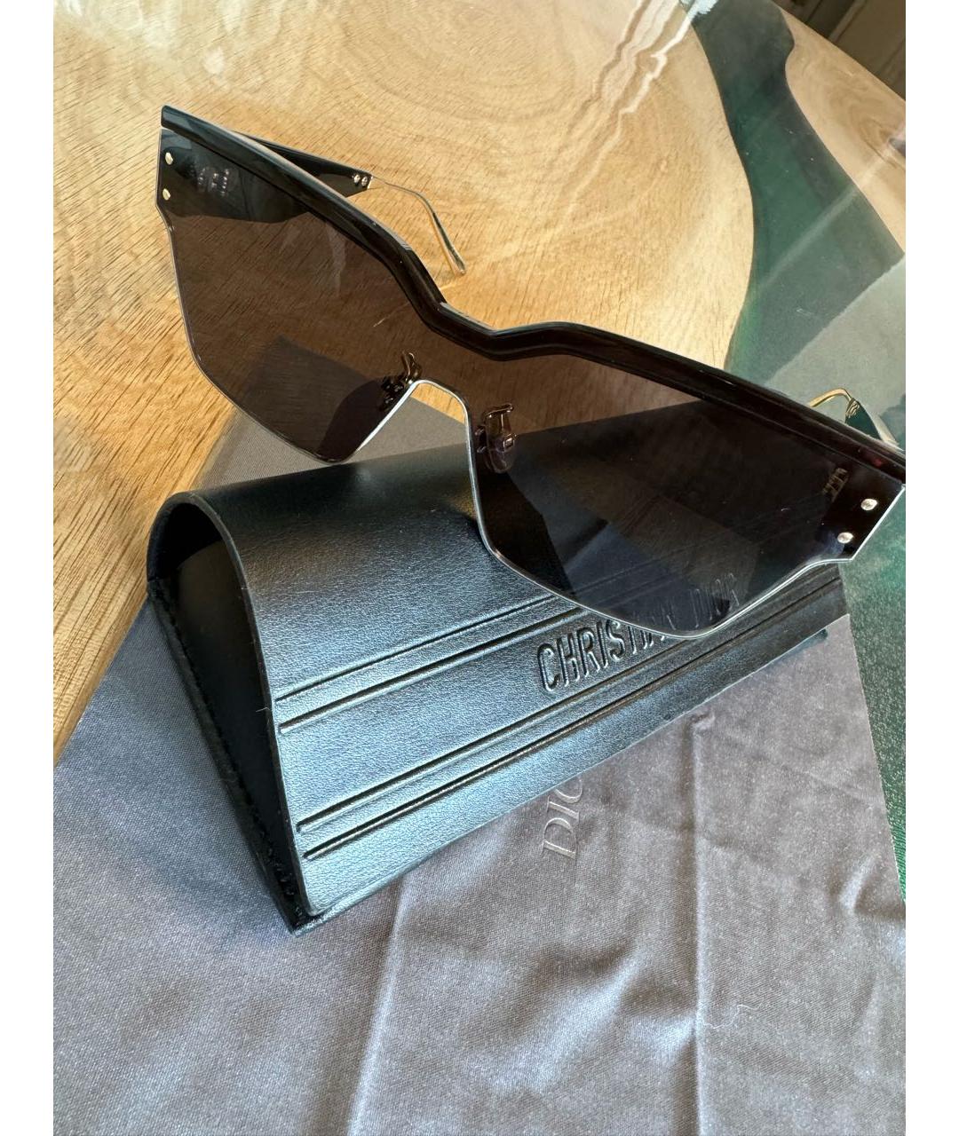 CHRISTIAN DIOR Черные пластиковые солнцезащитные очки, фото 6