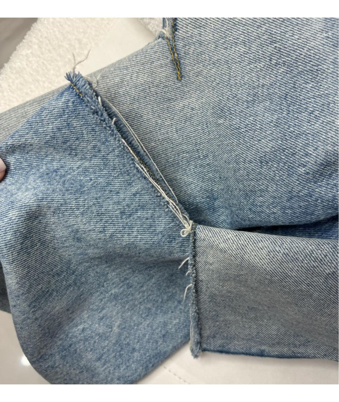 MAISON MARGIELA Голубые хлопковые джинсы клеш, фото 4