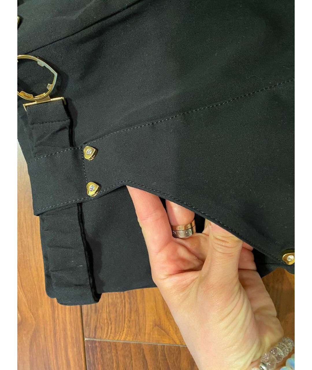 VDP Черные хлопко-эластановые шорты, фото 4