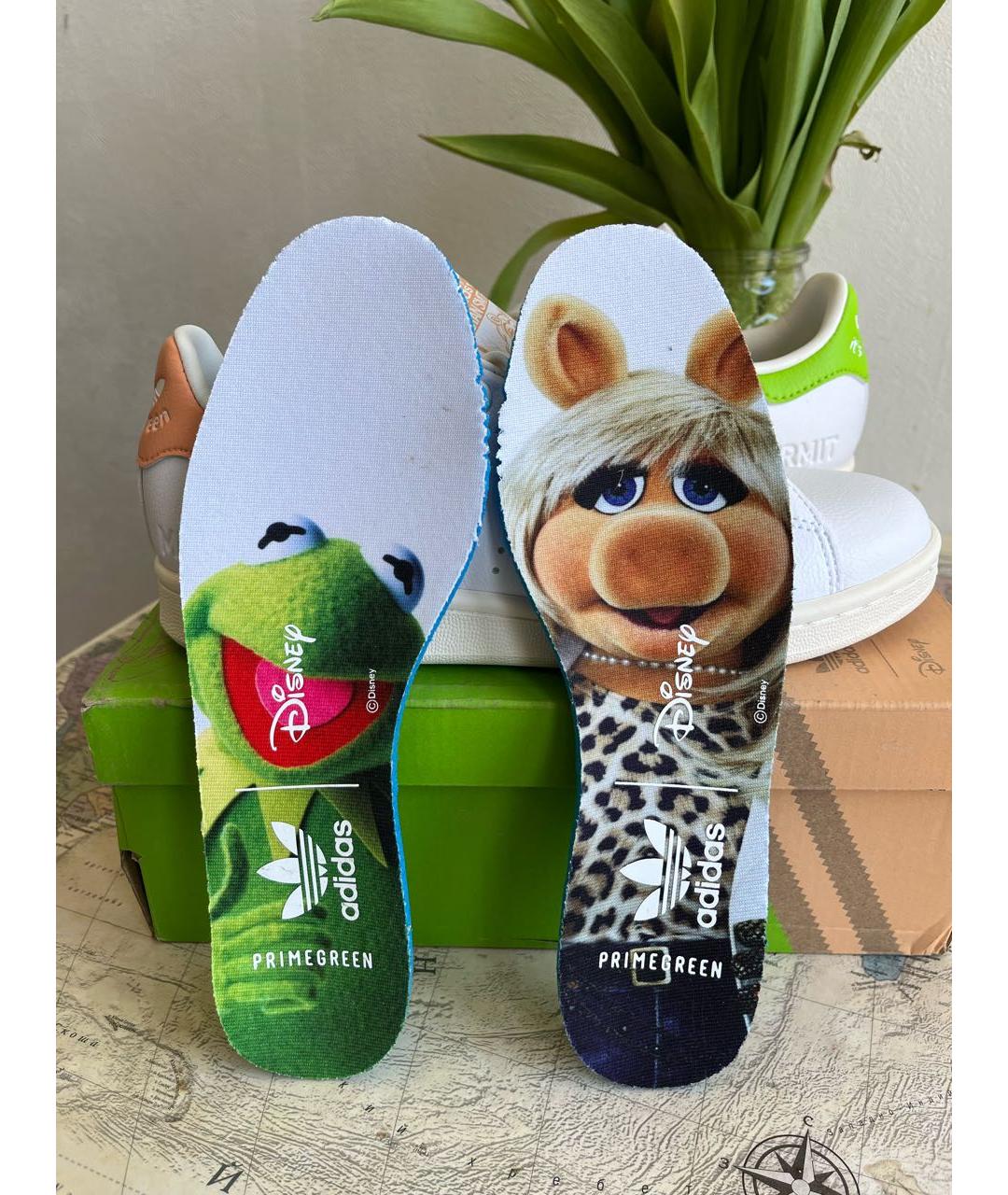 ADIDAS Белые кожаные кроссовки, фото 7