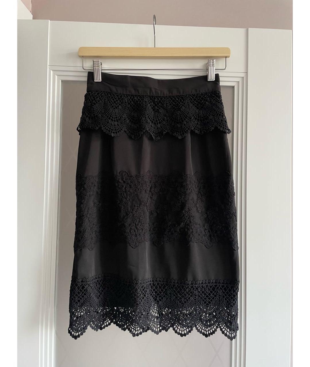 ALAIA Черная кружевная юбка миди, фото 5