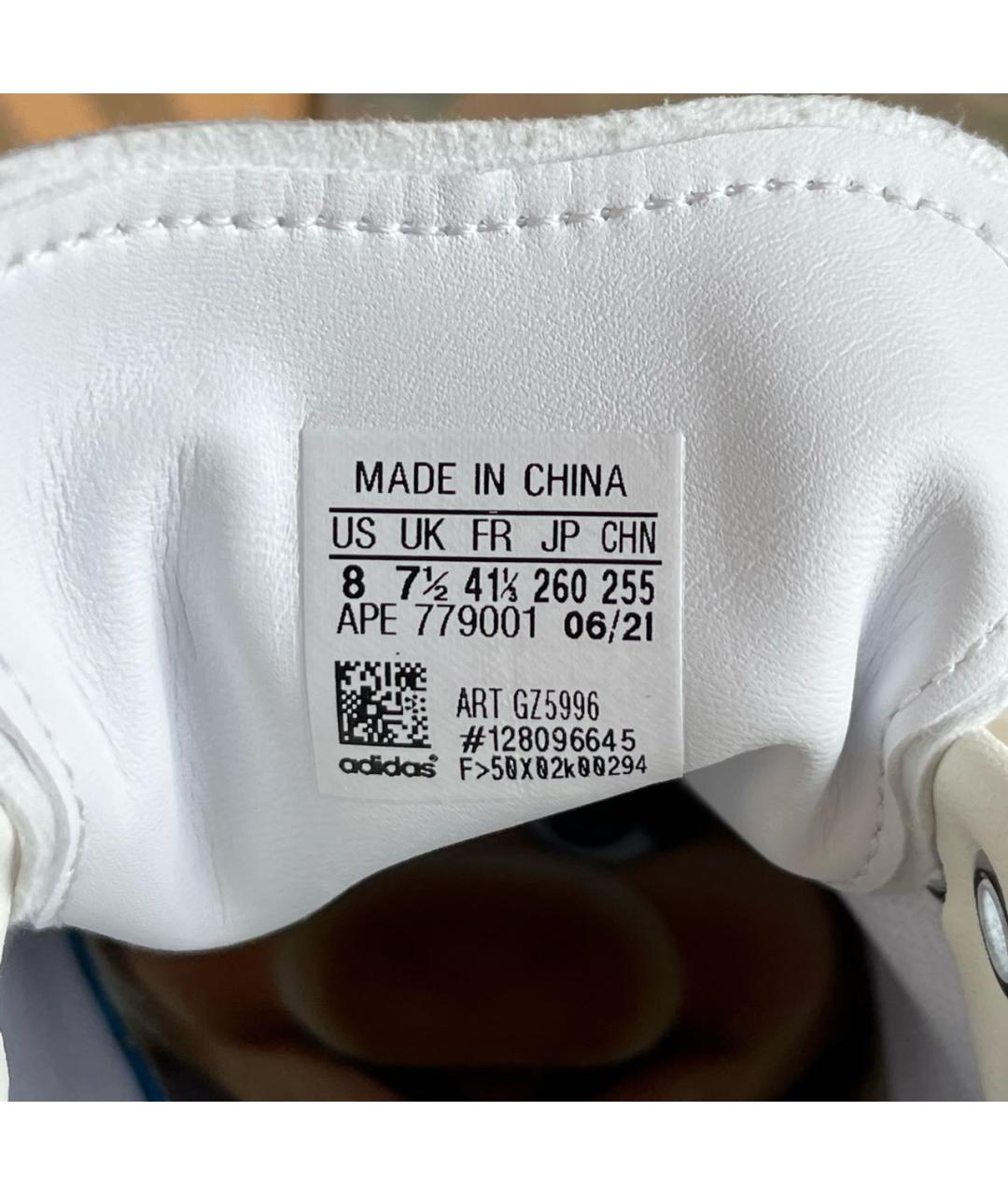 ADIDAS Белые кожаные низкие кроссовки / кеды, фото 8