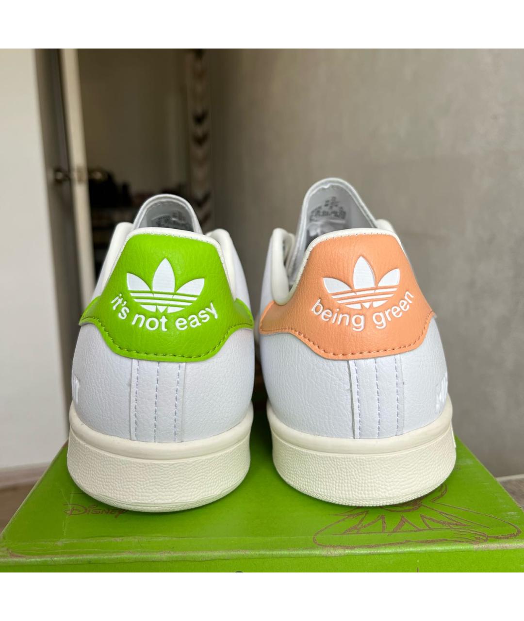 ADIDAS Белые кожаные низкие кроссовки / кеды, фото 7