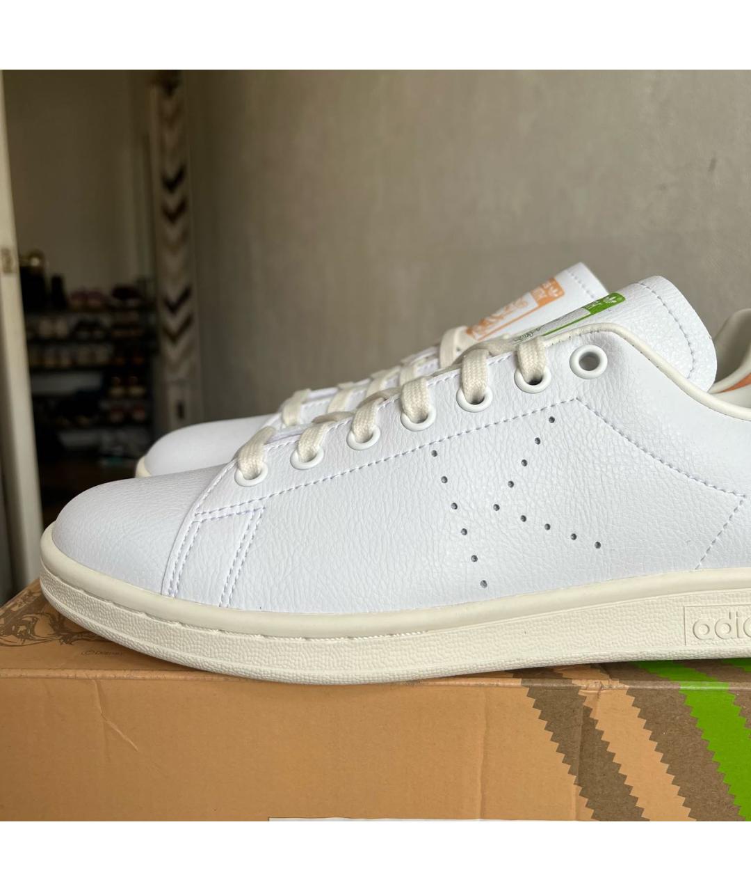 ADIDAS Белые кожаные низкие кроссовки / кеды, фото 6