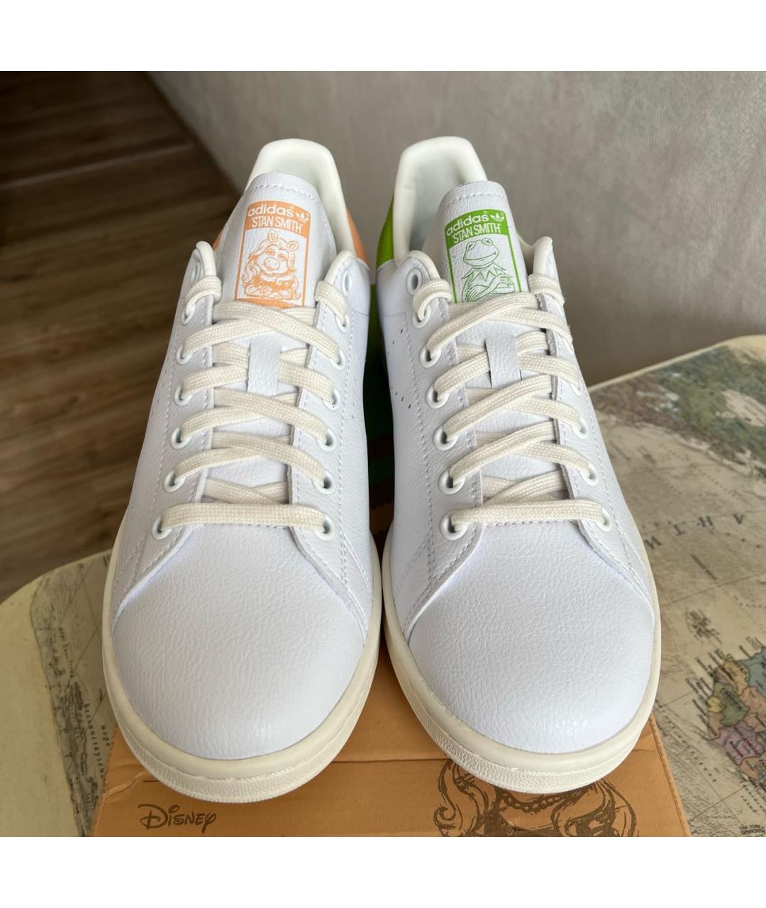 ADIDAS Белые кожаные низкие кроссовки / кеды, фото 4