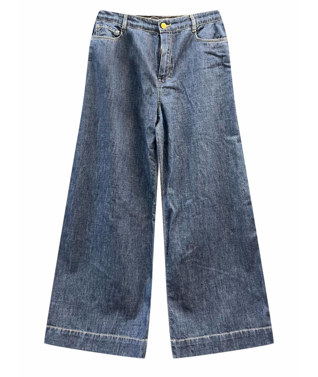 'S MAX MARA Синие хлопковые джинсы клеш, фото 1