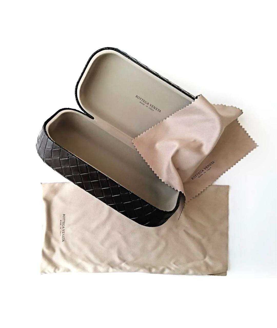 BOTTEGA VENETA Золотые пластиковые солнцезащитные очки, фото 7