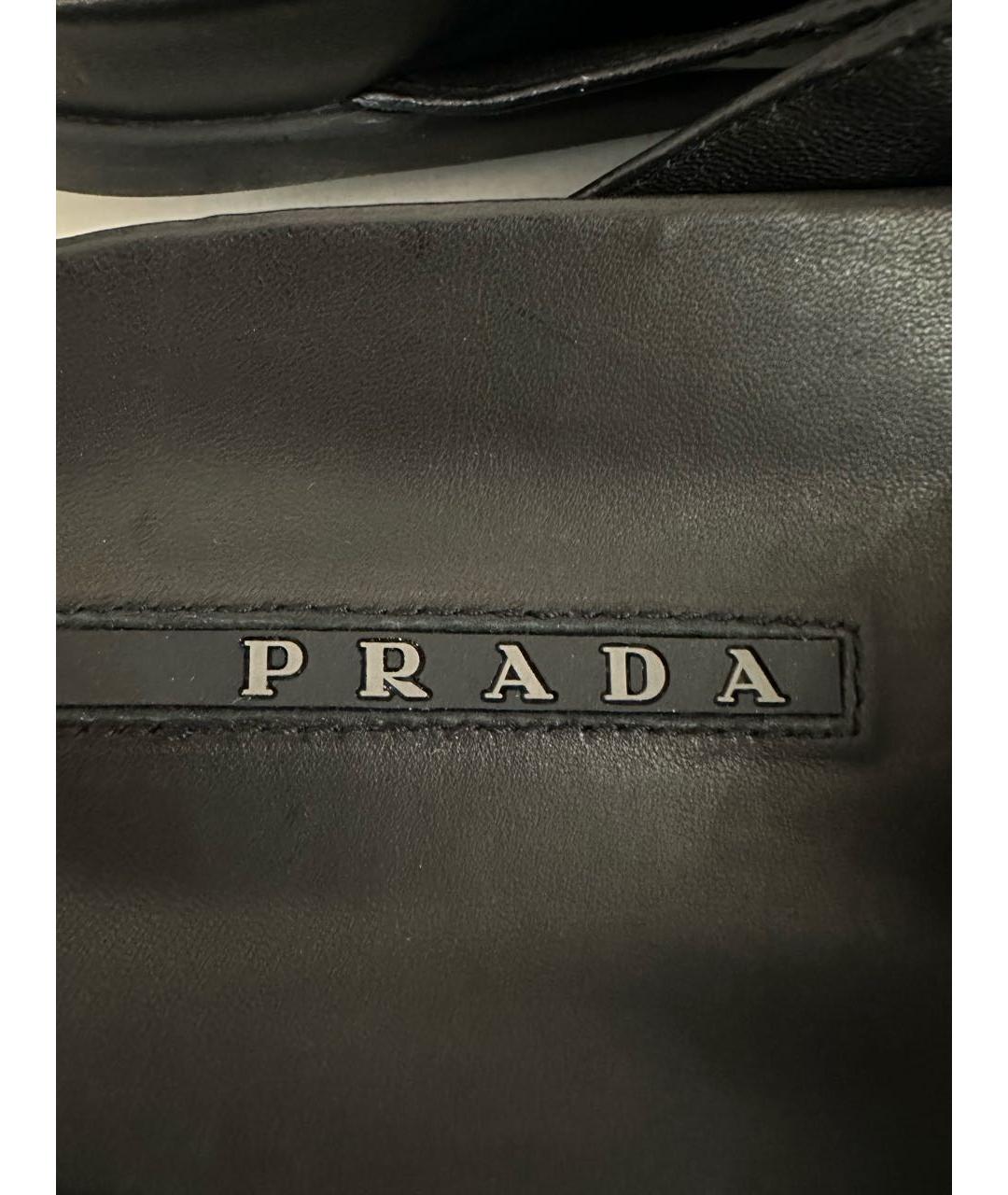 PRADA Черные шлепанцы, фото 6