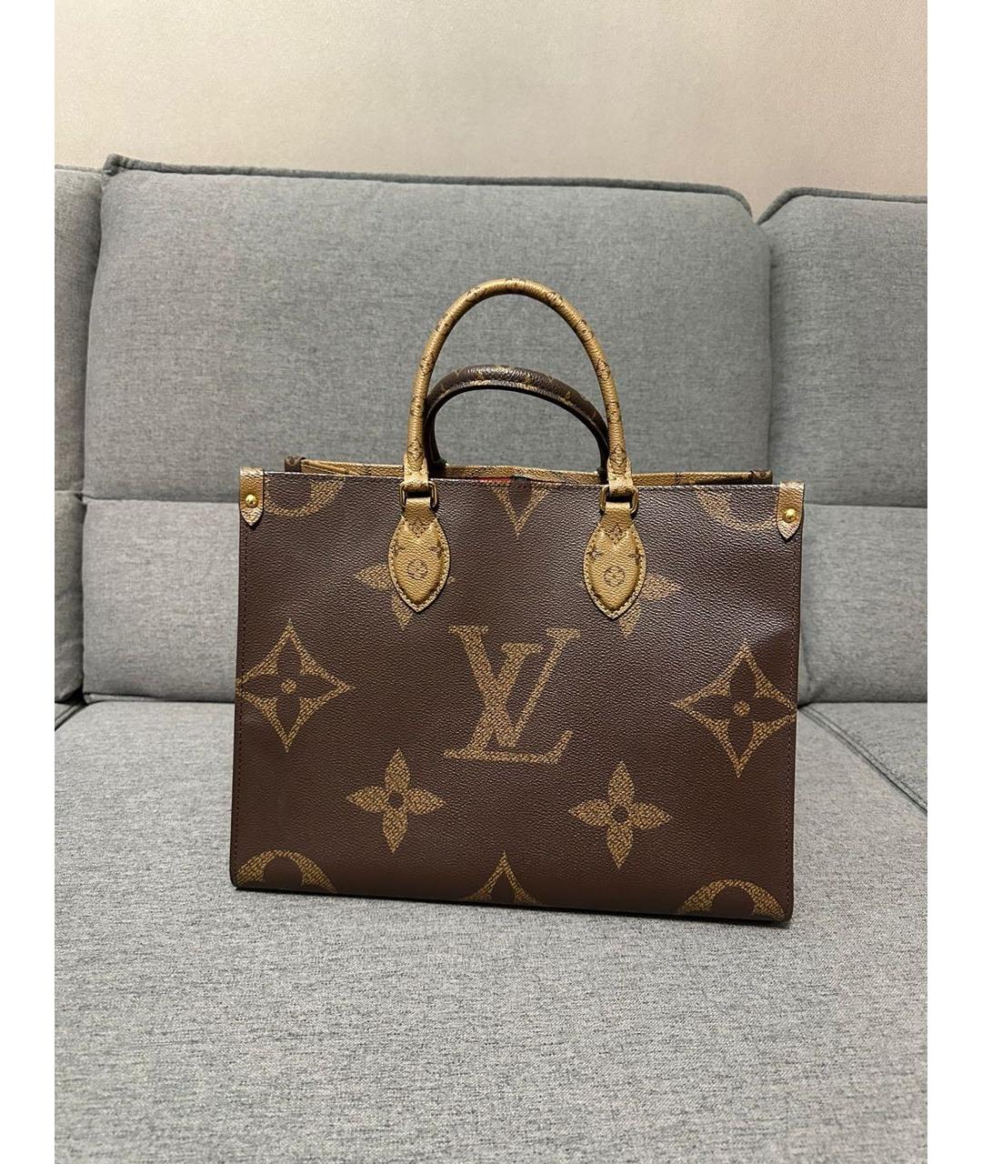 LOUIS VUITTON Коричневая сумка тоут, фото 6