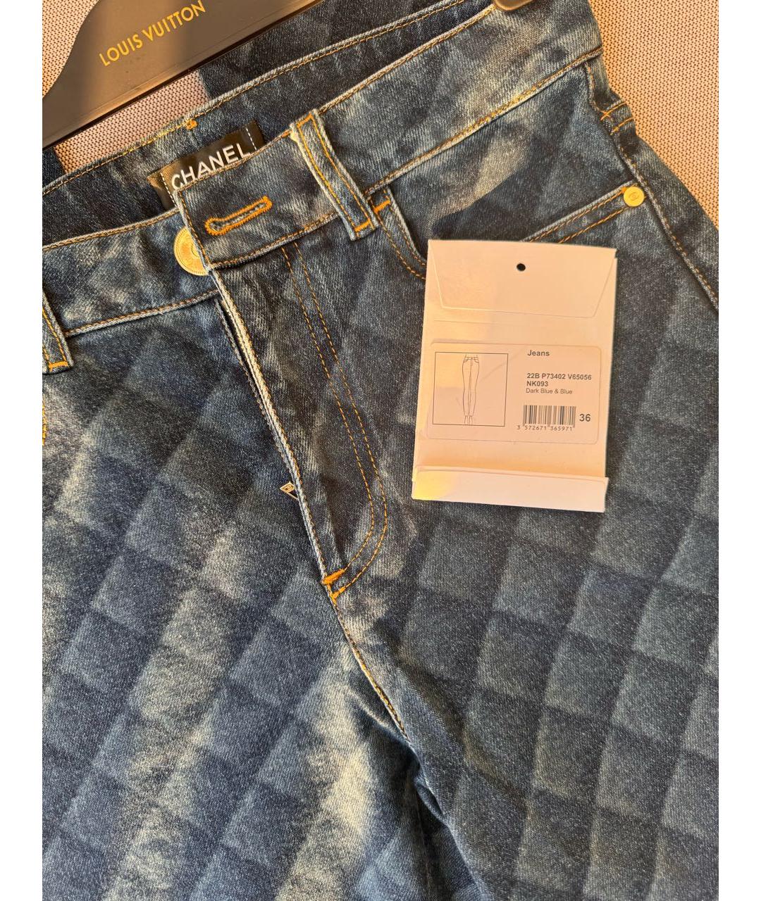 CHANEL Синие джинсы слим, фото 6