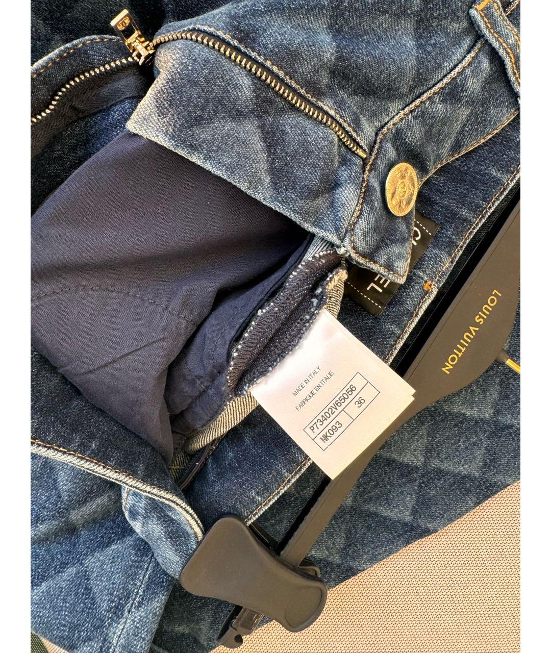 CHANEL Синие джинсы слим, фото 8