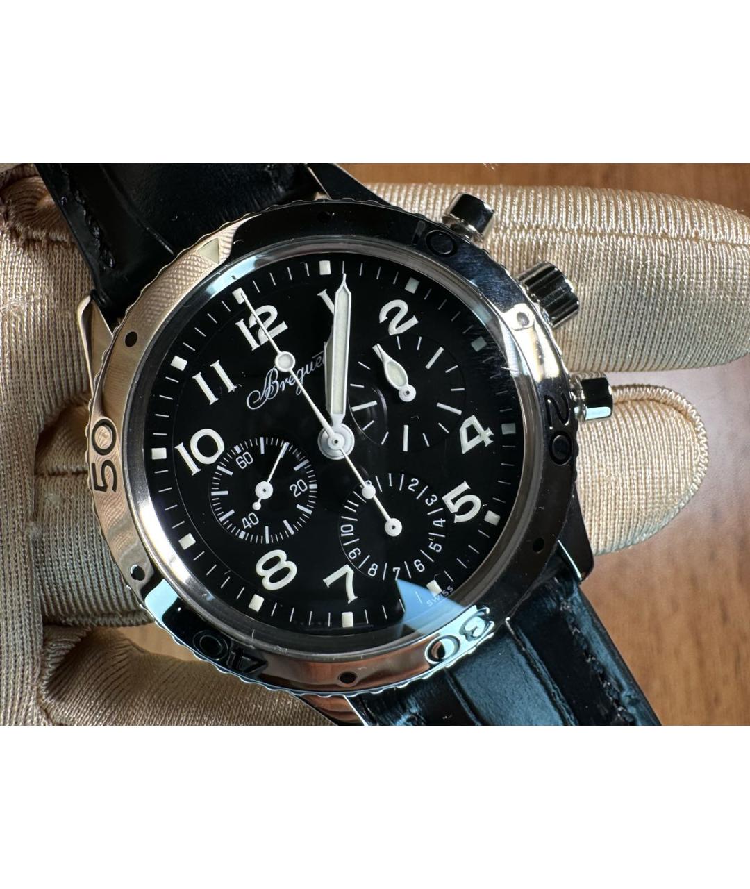 Breguet Черные металлические часы, фото 3
