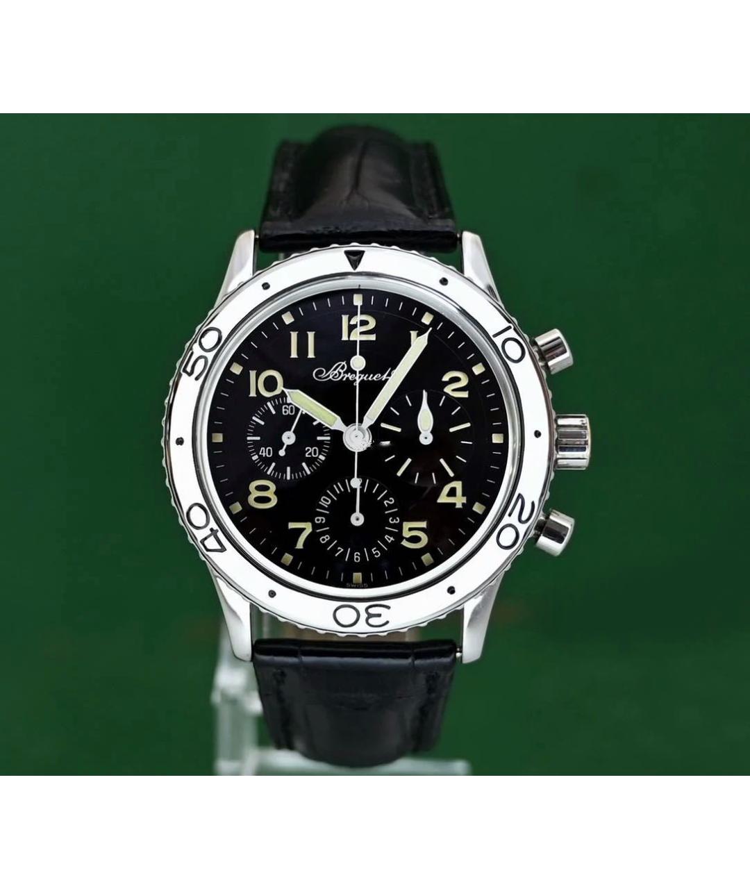 Breguet Черные металлические часы, фото 9