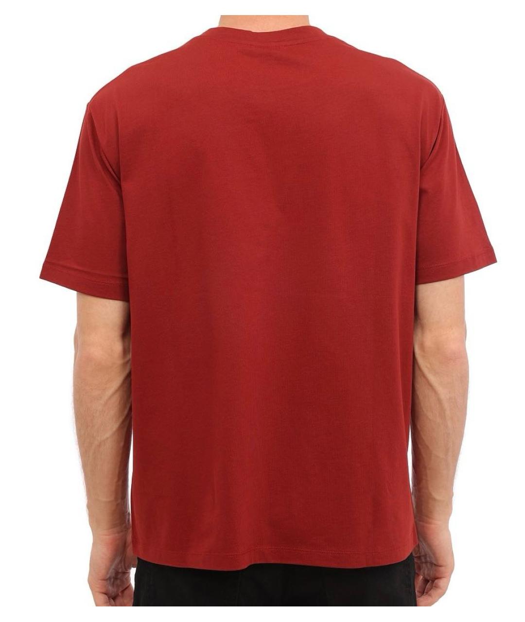 BALMAIN Красная хлопковая футболка, фото 6