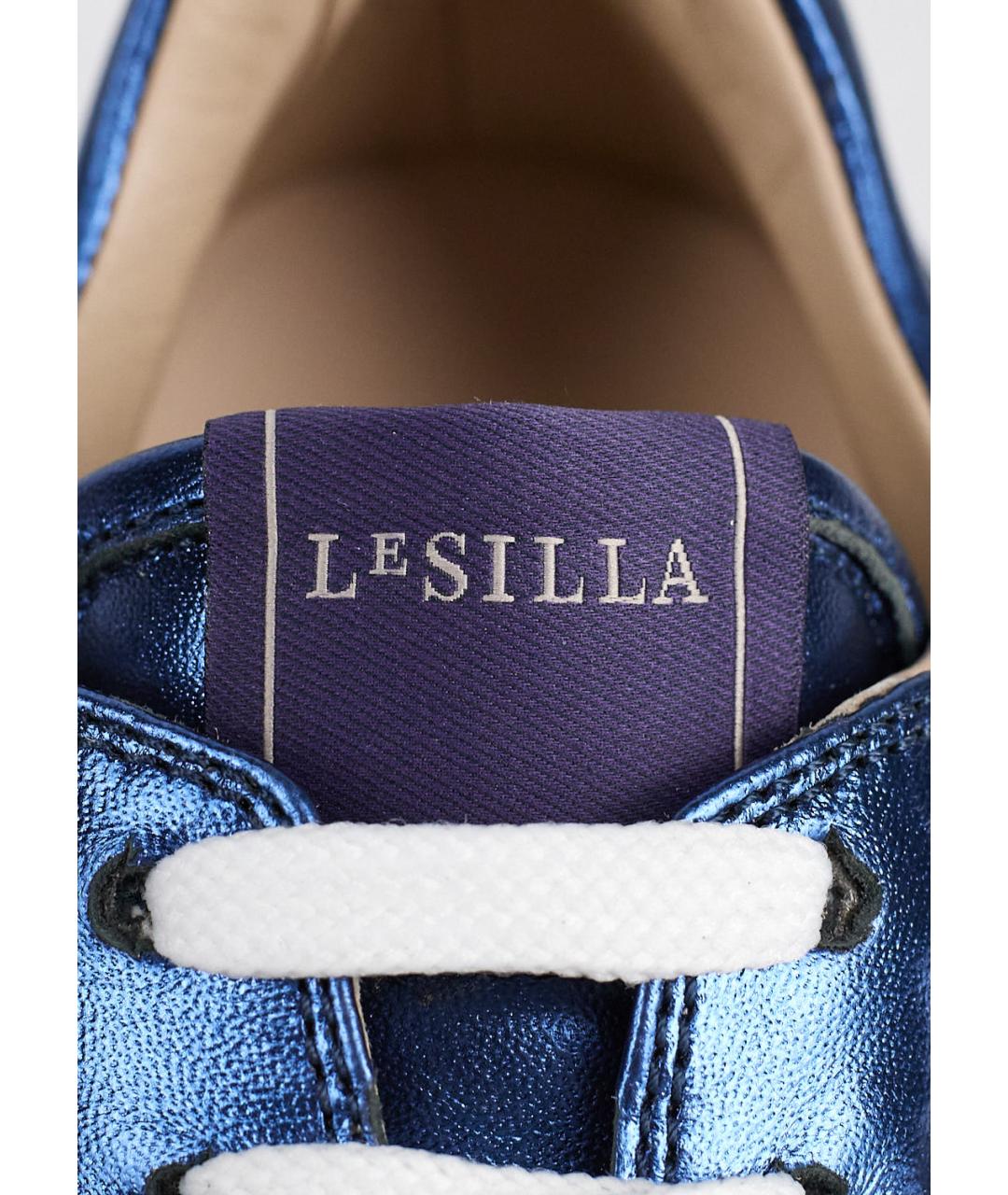 LE SILLA Голубые текстильные кроссовки, фото 5