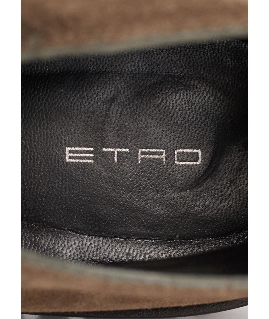 ETRO Коричневые замшевые ботинки, фото 5