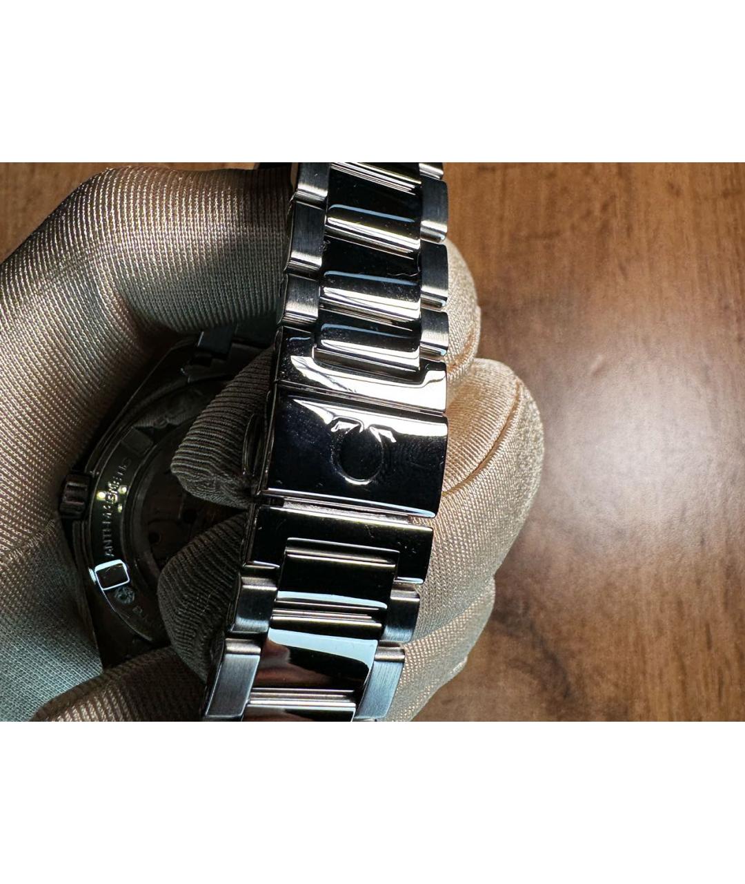 OMEGA Темно-синие металлические часы, фото 4