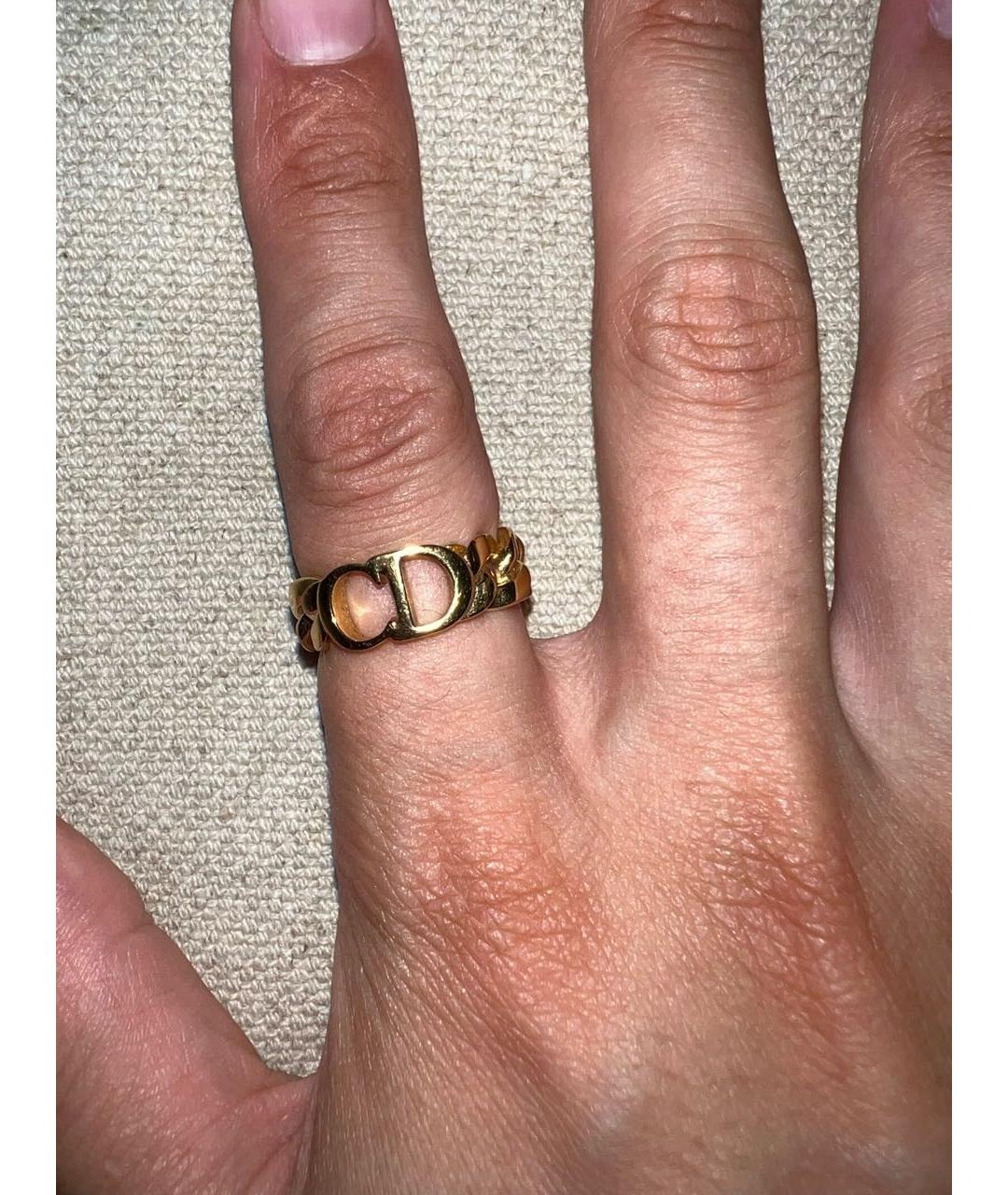 CHRISTIAN DIOR Золотое металлическое кольцо, фото 3