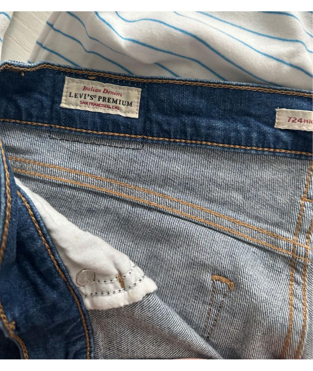 LEVI'S Синие прямые джинсы, фото 3