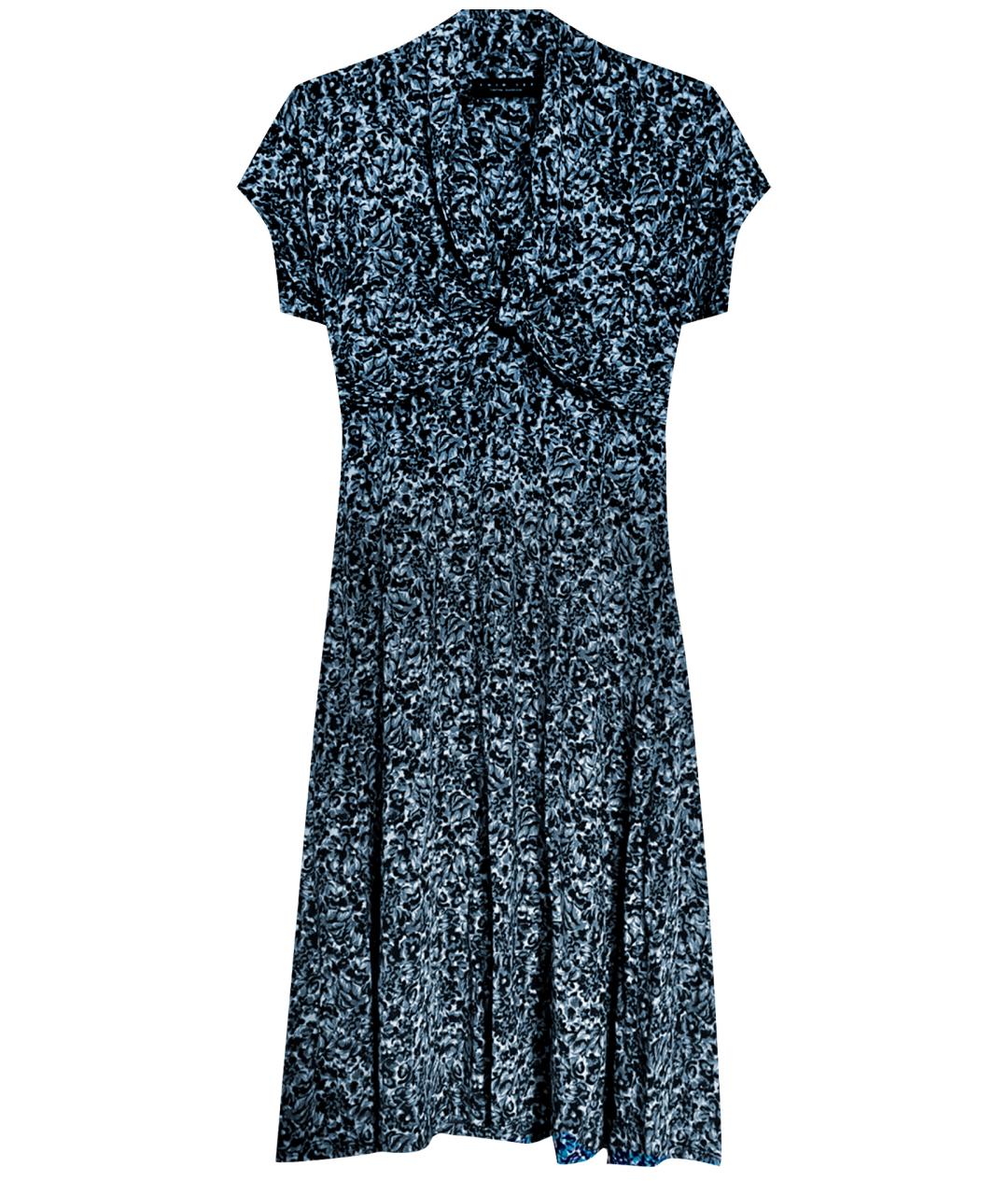 TWIN-SET Синее вискозное коктейльное платье, фото 1